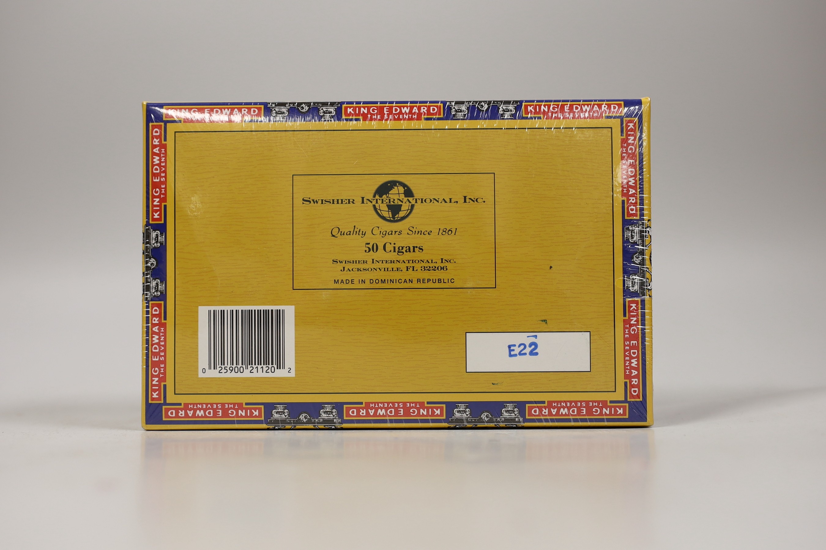 A sealed case of King Edward cigars